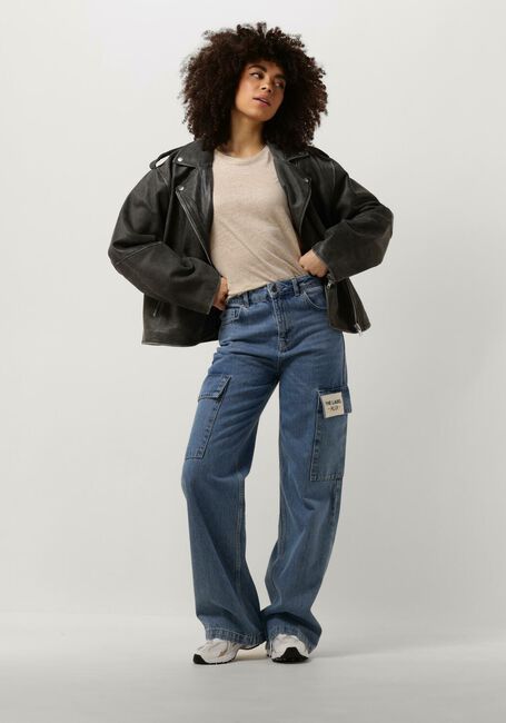 Graue MODSTRÖM Lederjack HULLAMD JACKET - large