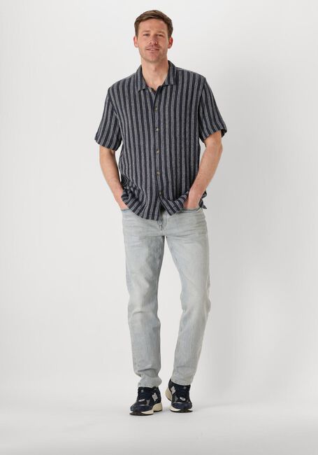 Blaue CAST IRON Casual-Oberhemd SHORT SLEEVE SHIRT YD STRIPE REGULAR FIT - large