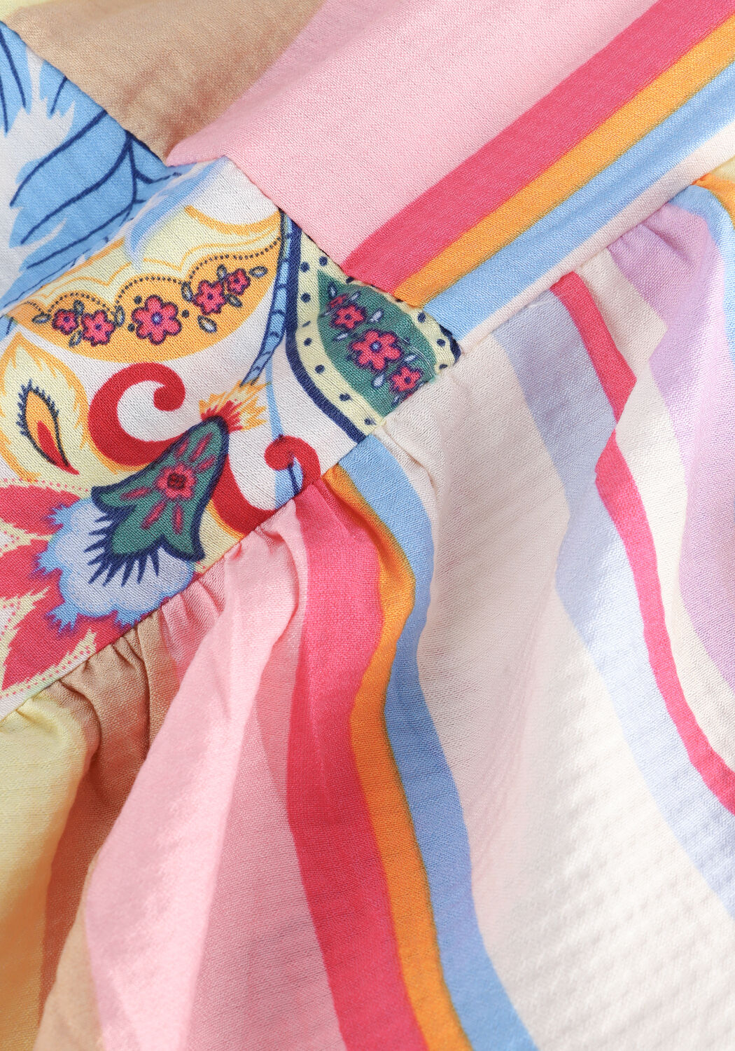 Mehrfarbige/Bunte Y.A.S. Maxikleid YASPAIZAJANA 3/4 MAXI DRESS S. - FEST - large