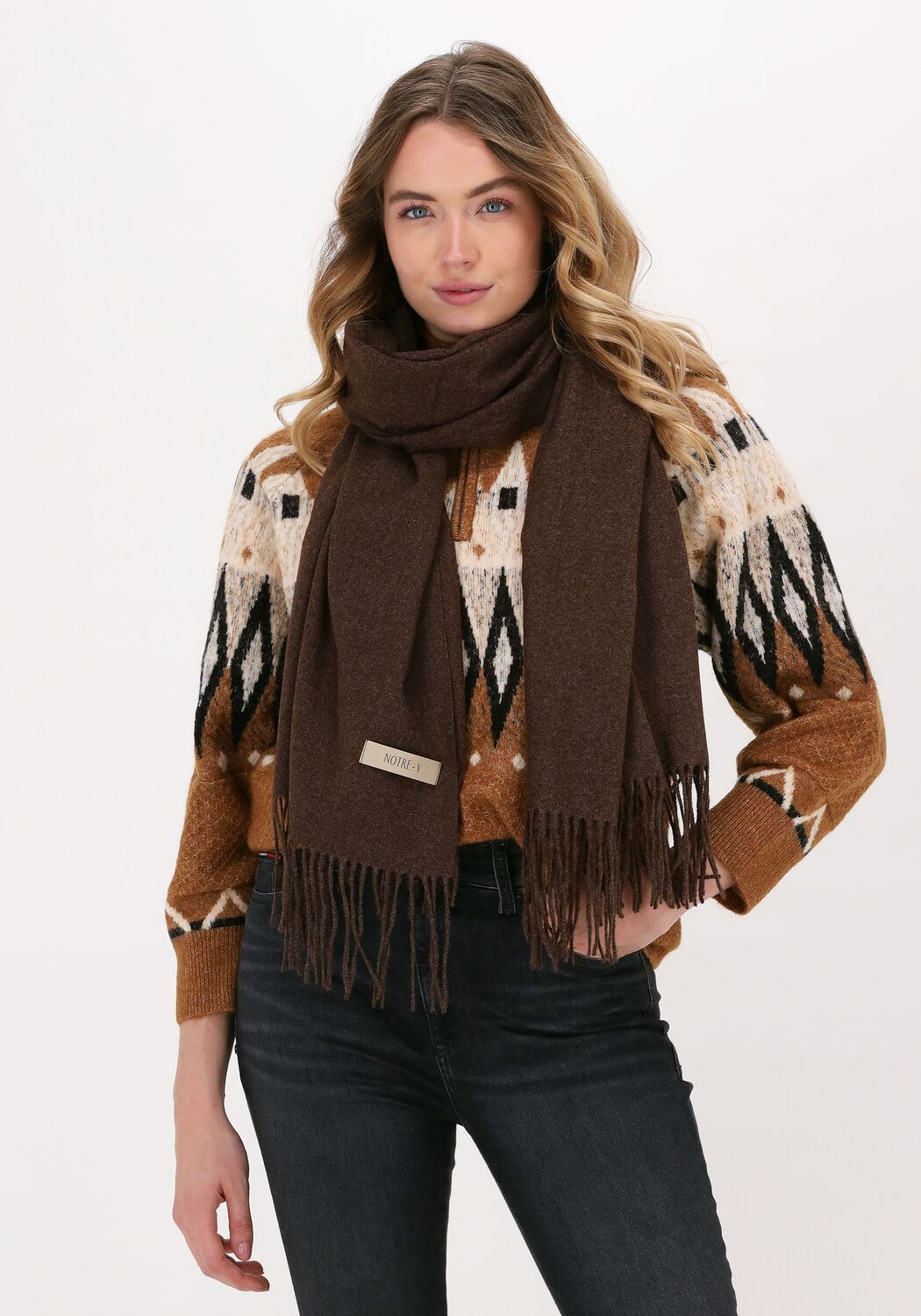 Beige NOTRE-V Schal 1138 - medium