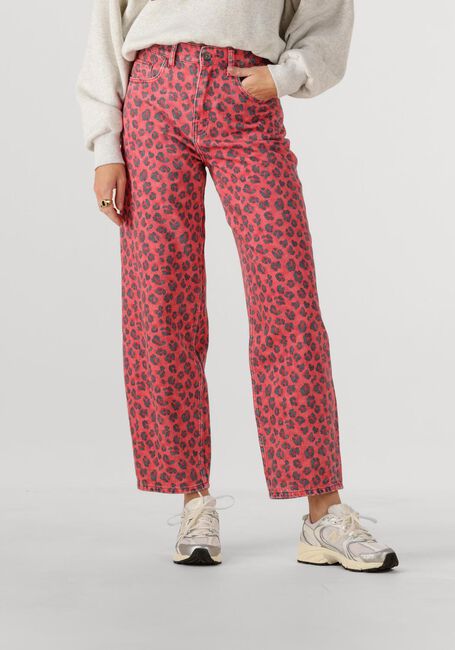 Rote BY-BAR Wide jeans LEW RED CHEETAH PANTS - large