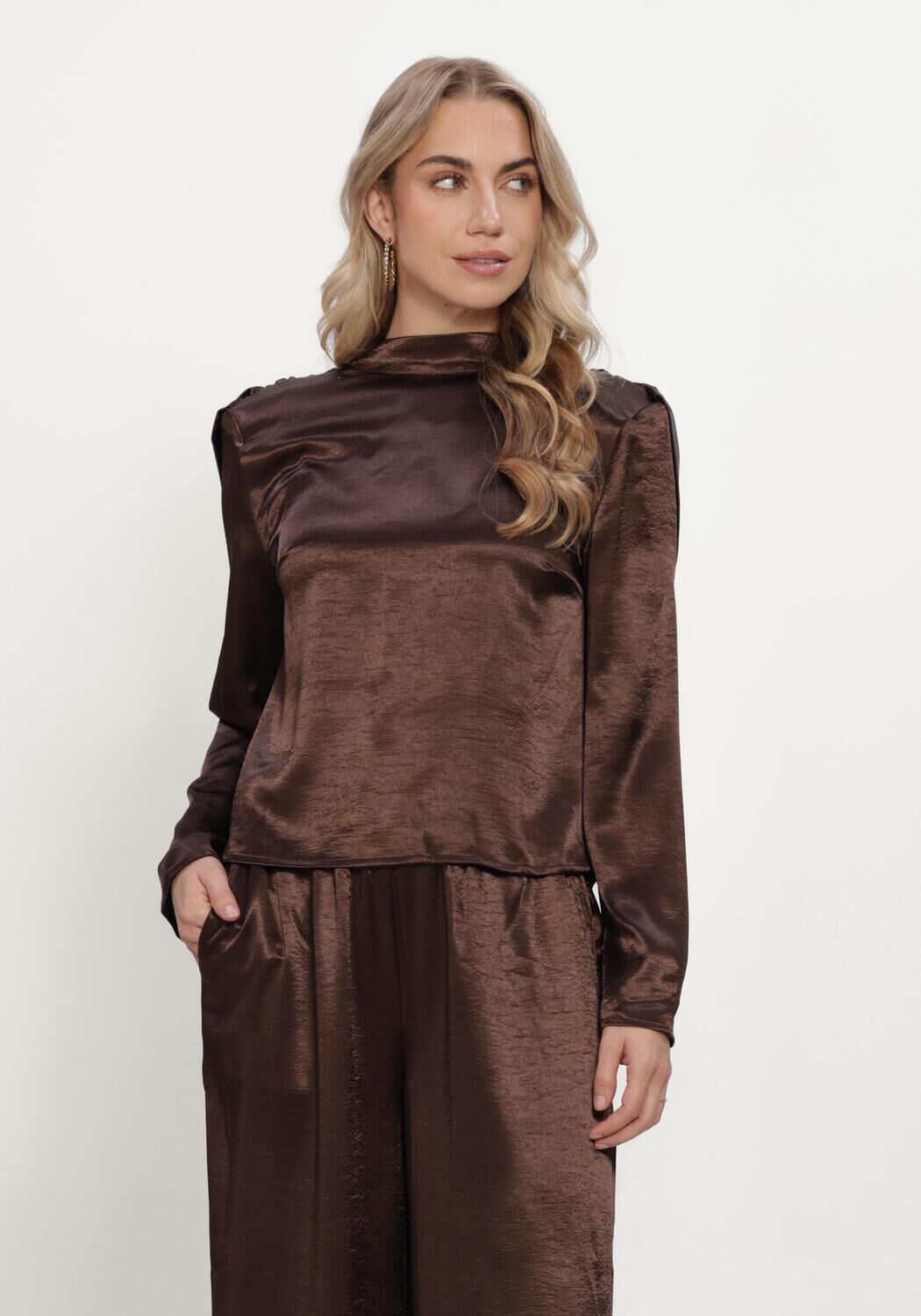 Braune AMAYA AMSTERDAM Blusen MILAN BLOUSE - large