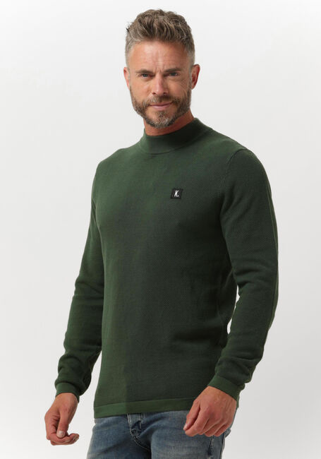 Grüne KULTIVATE Pullover KN STRUCTURE MOCK - large