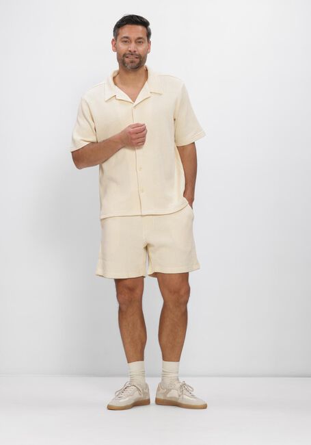 Beige SHIWI Casual-Oberhemd DEAN WAFFLE STRUCTURE SHORTSLEEVE - large
