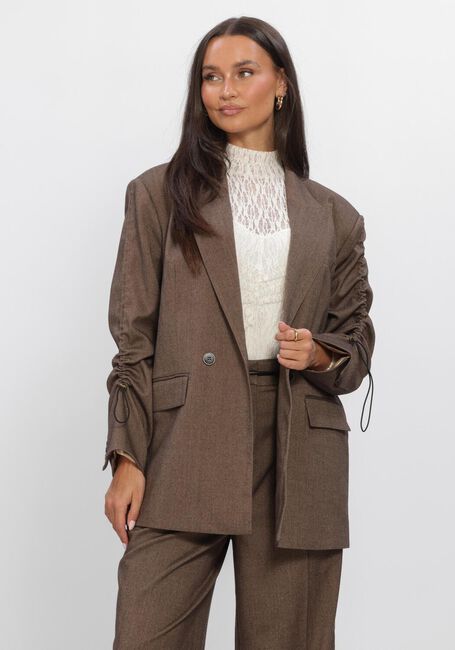 Braune AAIKO Blazer KENDAL DOUBLE TWEED VIS 518 - large