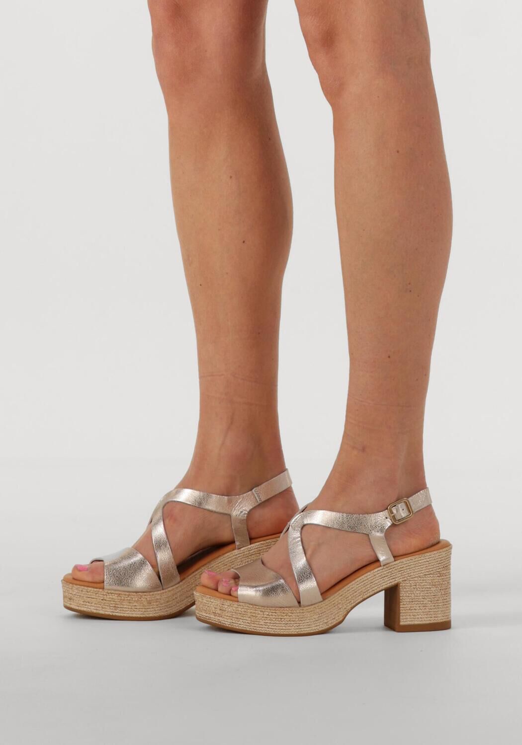 Goldfarbig STEFANO LAURAN Sandaletten mit Absatz 2505 - large