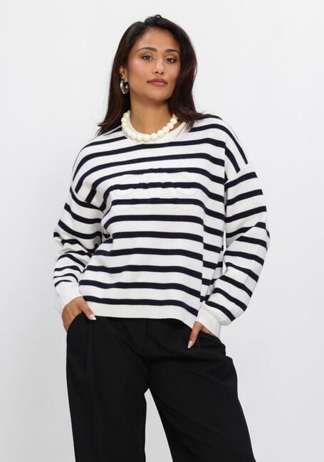 Dunkelblau DANTE6 Sweatshirt TWIXA STRIPE 3D LOGO SWEATER - large