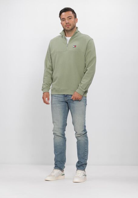 Gr&uuml;ne TOMMY JEANS Sweatshirt TJM REG BADGE QZ EXT - large