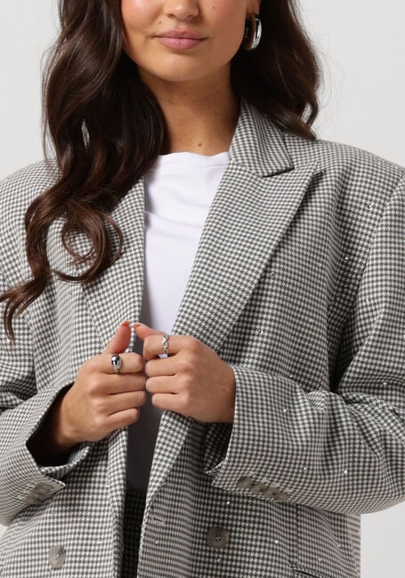Graue ALIX THE LABEL Blazer LADIES WOVEN MINI CHECK BLAZER - large