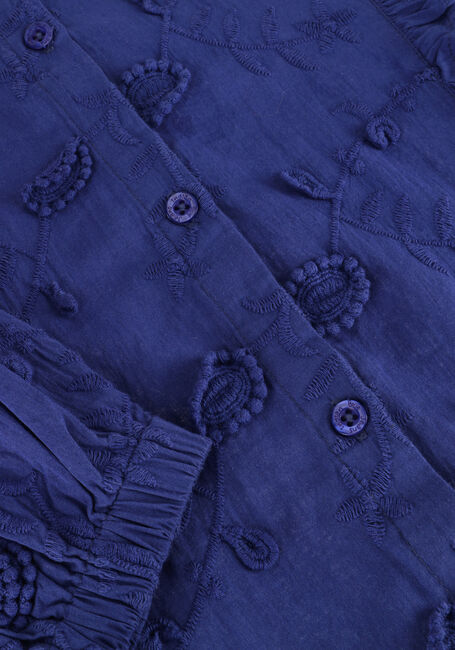 Blaue INDIAN BLUE JEANS Blusen FLOWER RUFFLE SHIRT LONGSLEEVE - large