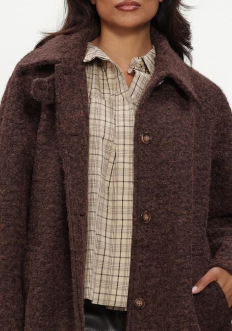 Braune OBJECT M&auml;ntel OBJCELINA MIDI COAT - large