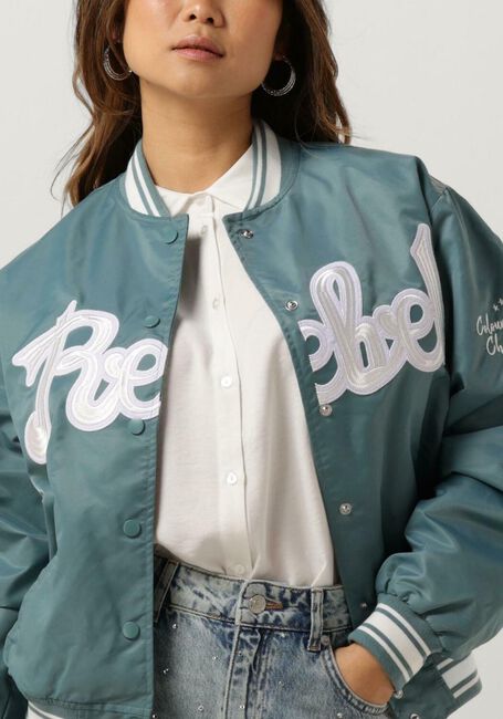 Minze COLOURFUL REBEL Jack FELICIA REBEL PATCH SATIN BOMBER - large