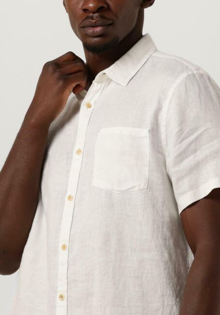 Weiße SCOTCH & SODA Casual-Oberhemd SHORT SLEEVE LINEN SHIRT - large