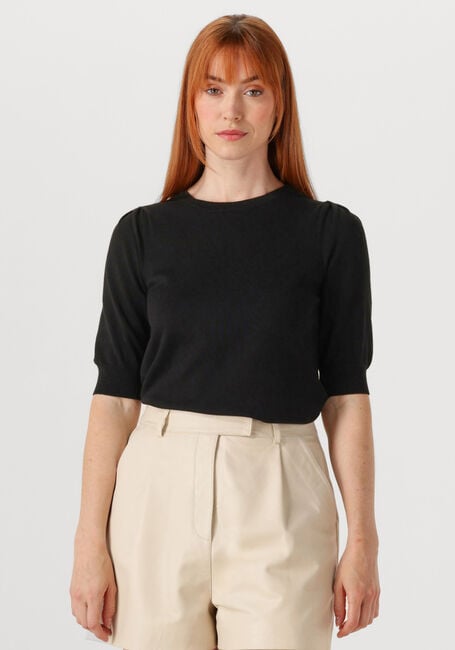 Schwarze SUMMUM Pullover SHORT SLEEVE SWEATER - large