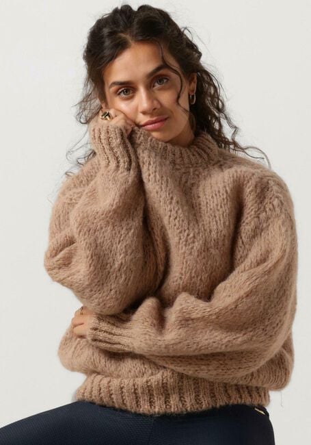 Beige AMERICAN DREAMS Pullover LEONNIE ALPACA PULLOVER - large