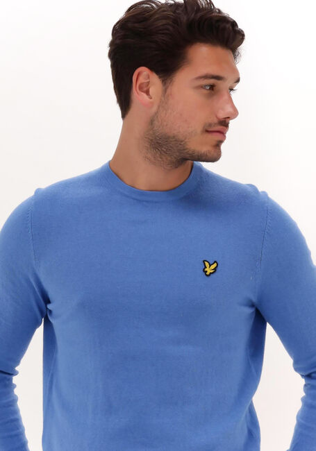Blaue LYLE & SCOTT Pullover COTTON MERINO CREW JUMPER - large
