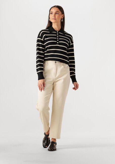 Schwarze MODSTRÖM Pullover MALVAMD STRIPE POLO - large