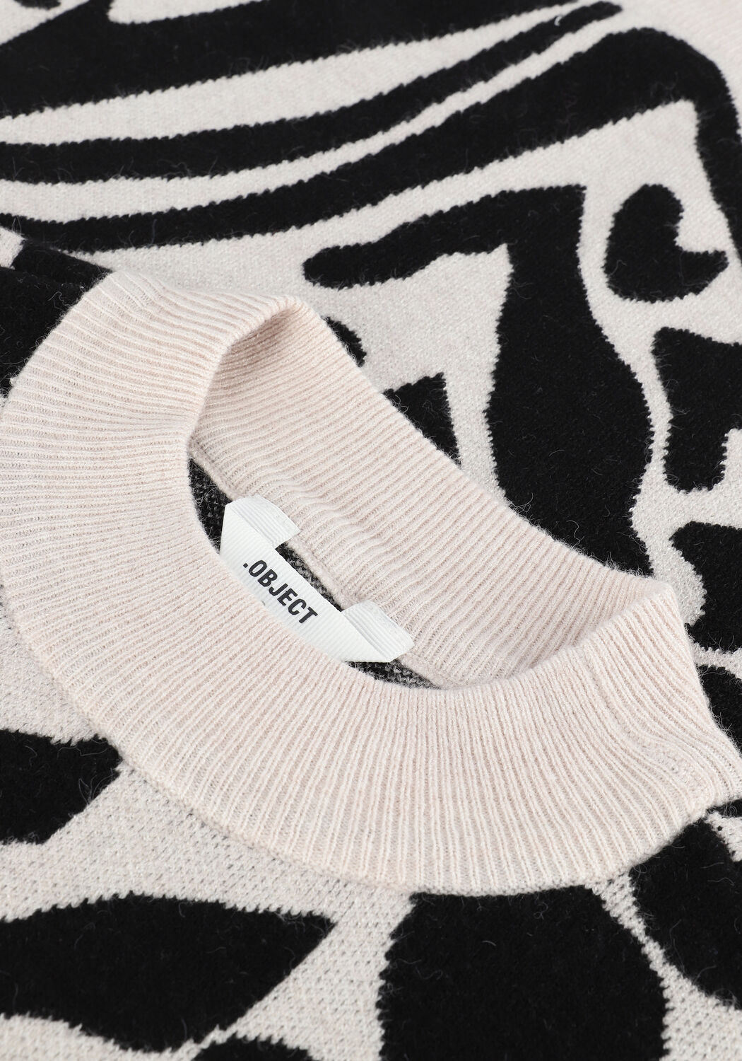 Hellgrau OBJECT Pullover THESS L/S JACQUARD KNIT PULLOVER - large