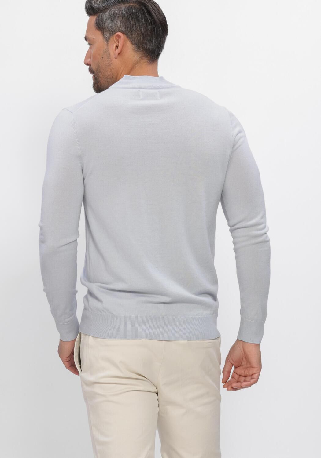 Blaue STEFANO LAURAN Pullover HALF ZIP ANDERS - large