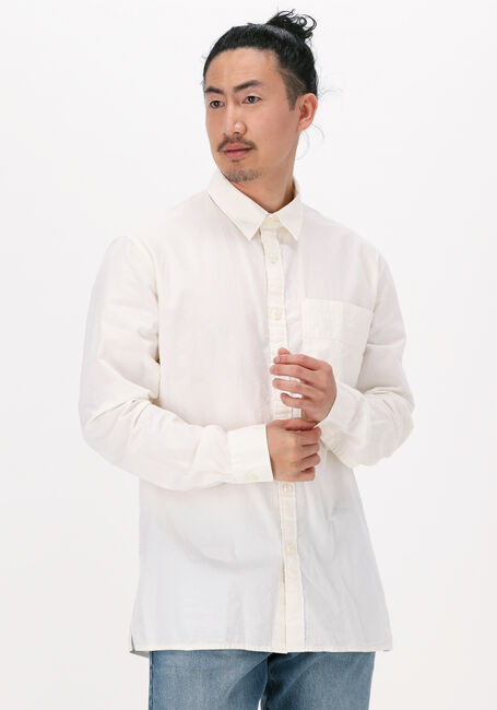 Weiße SELECTED HOMME Casual-Oberhemd SLHREGAXEL SHIRT LS SEERSUCKER - large