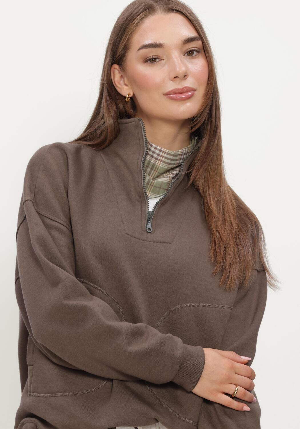 Braune PENN & INK Pullover W26F1925 - large