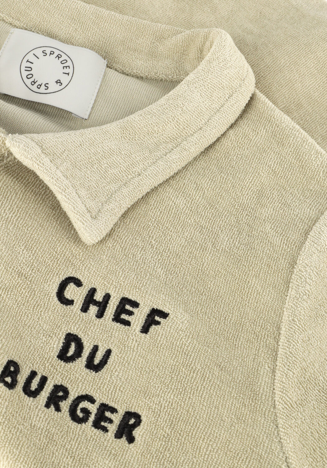 Olive Sproet & Sprout Polo-Shirt POLO TERRY CHEF DU BURGER - large