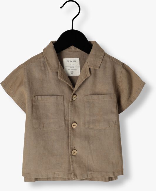 Braune PLAY UP Bluse LINEN SHIRT - large