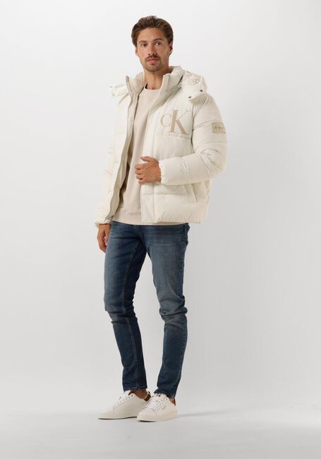 Weiße CALVIN KLEIN Wattierte Jack ESSENTIALS NON DOWN JACKET - large