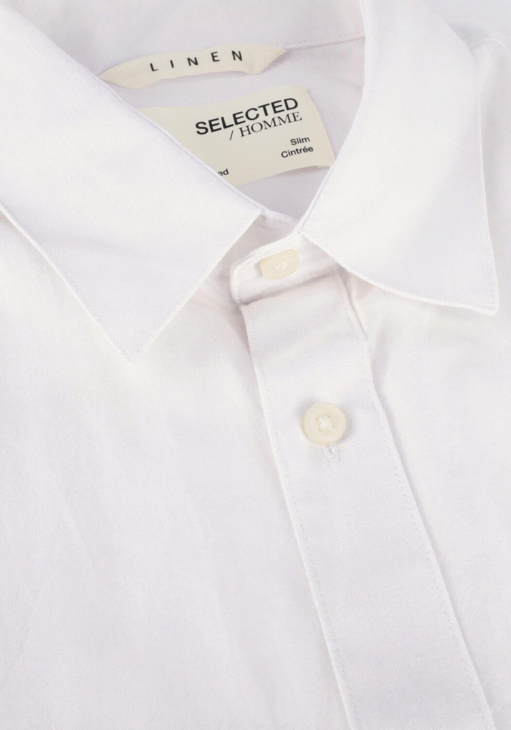 Wei&szlig;e SELECTED MEN Casual-Oberhemd SLHSLIMNEW-LINEN SHIRTS SS CLASSIC W - large