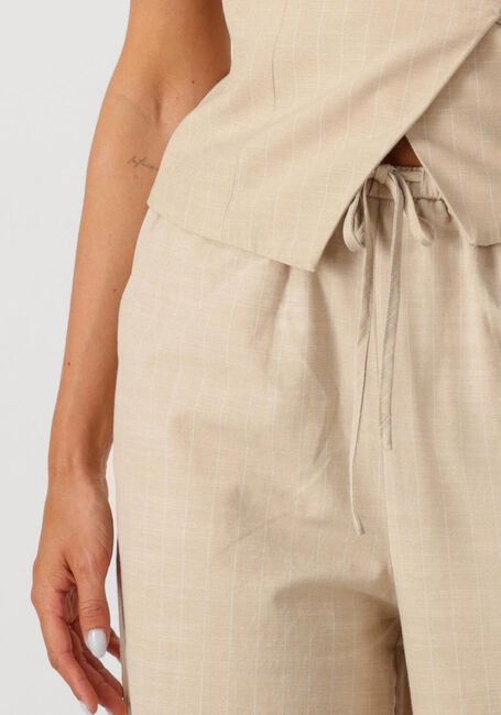 Beige NEO NOIR Weite Hose HEIFA STRIPE PANTS - large