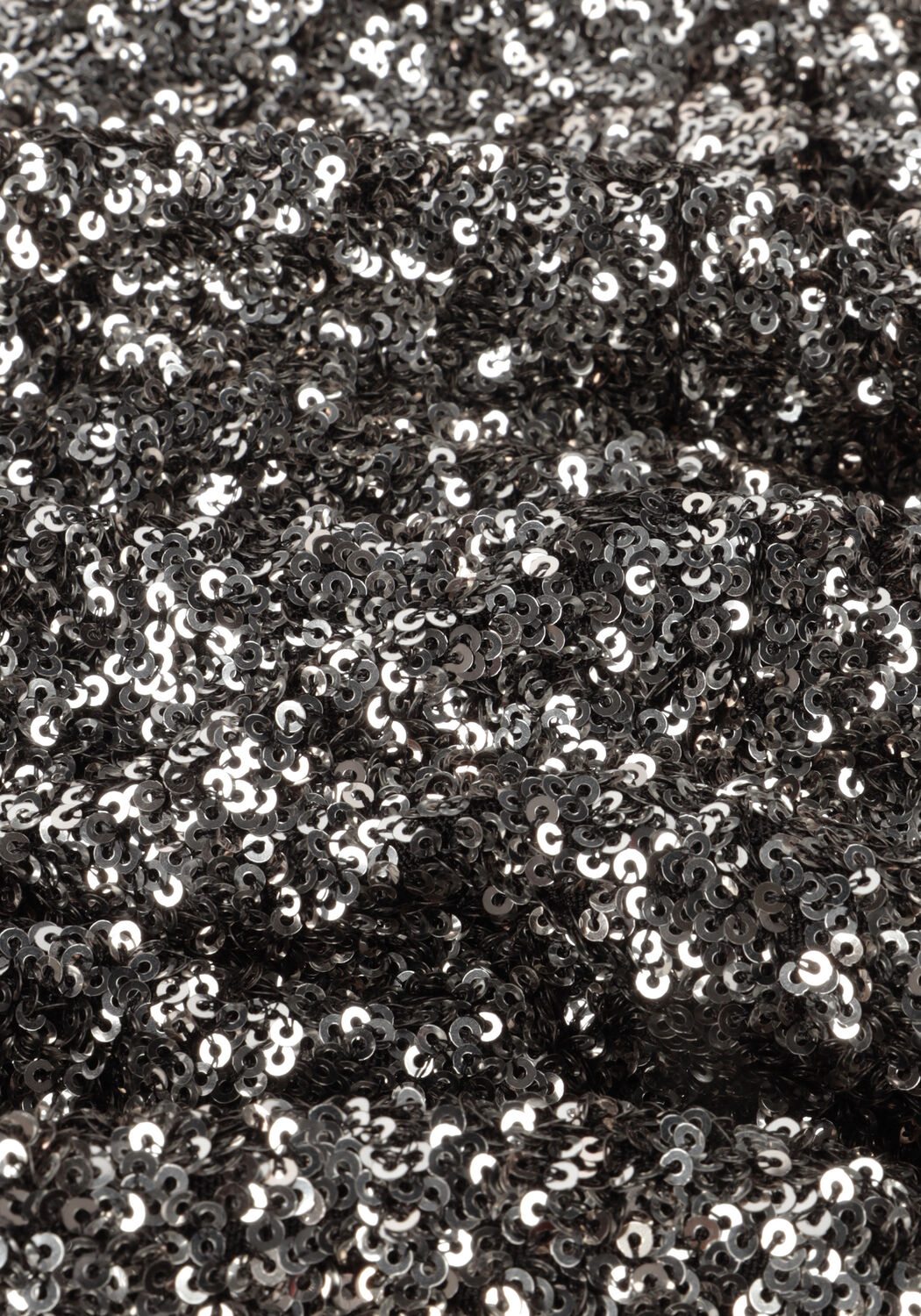 Silberne ACCESS Minikleid SEQUIN MINI DRESS WITH V NECKLIN - large