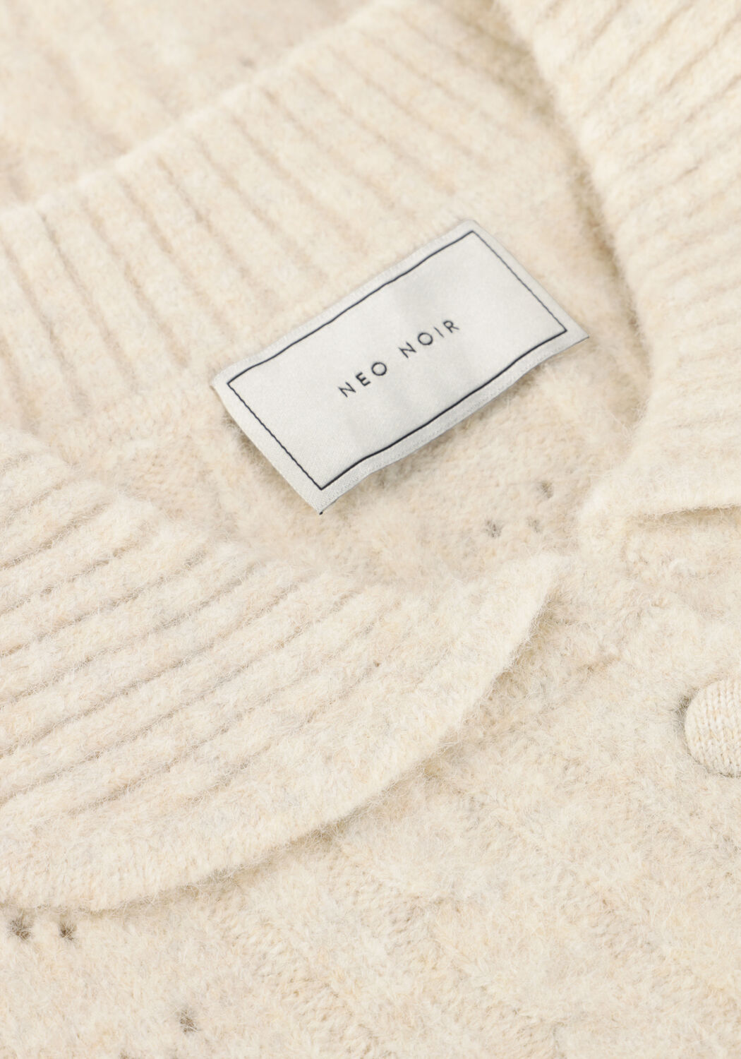 Ecru NEO NOIR Strickjacke EMELIE KNIT CARDIGAN - large