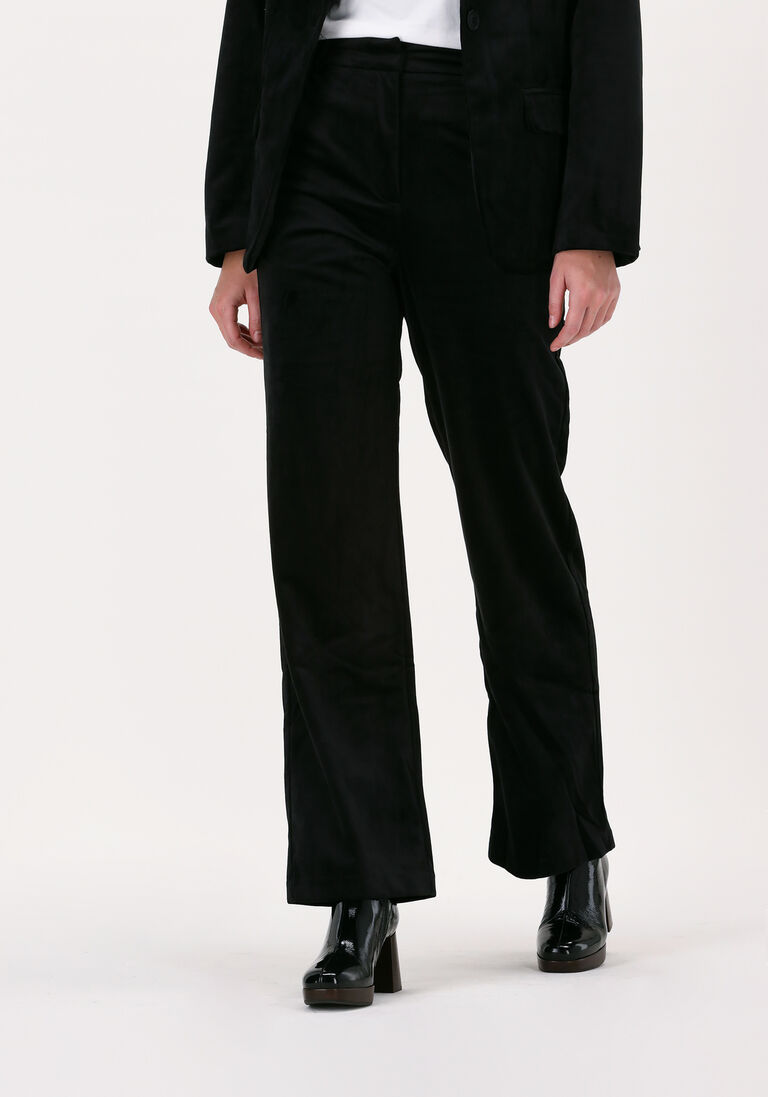 schwarze na-kd hose velvet wide suit pants
