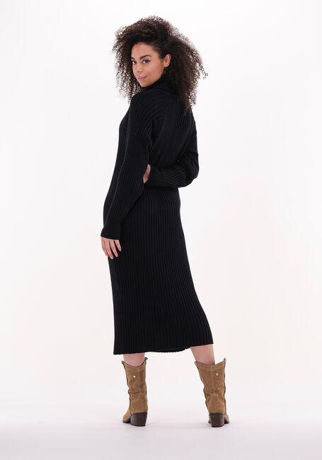 Schwarze Y.A.S. Midikleid YASMAVI KNIT MIDI ROLLNECK DRESS - large