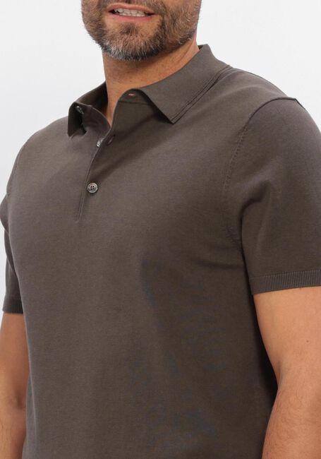 Braune PROFUOMO Polo-Shirt POLO SS LUXURY BASIC - large