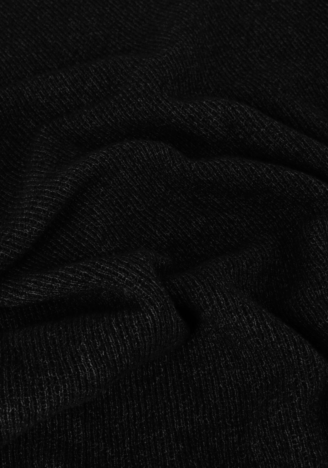 Schwarze CAST IRON Pullover MOCK NECK FINE BOUCLE - large