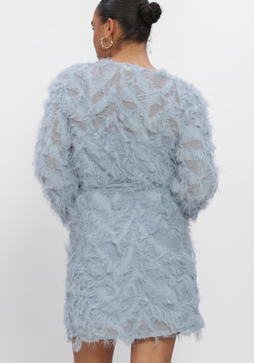 Blaue SELECTED WOMEN Minikleid SLFMYLINE RELAXED LS BOAT NECK - large