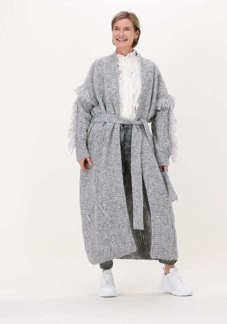 Graue SILVIAN HEACH Strickjacke LONG CARDIGAN CLEVELAND - large