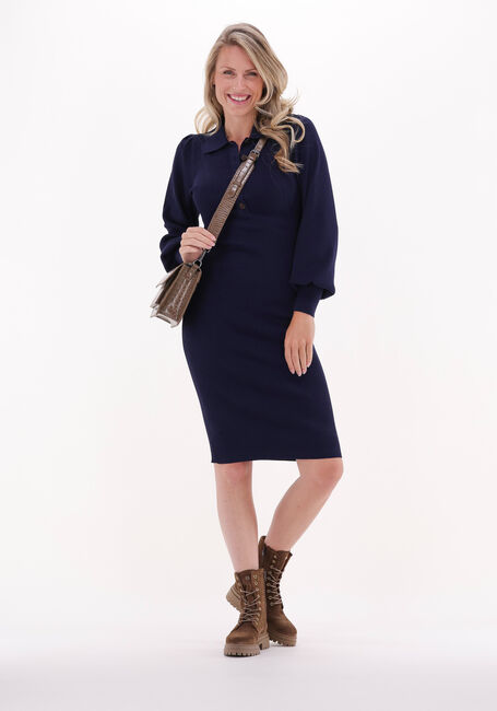 Dunkelblau SECOND FEMALE Midikleid LEE KNIT DRESS - large