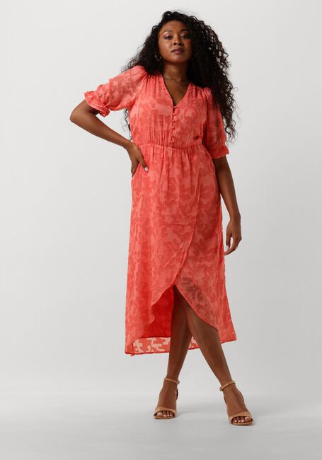 Orangene FREEBIRD Midikleid DAHL - large