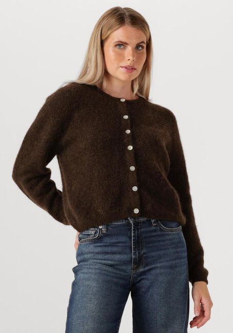 Braune AMERICAN VINTAGE Strickjacke VITOW CARDIGAN - large
