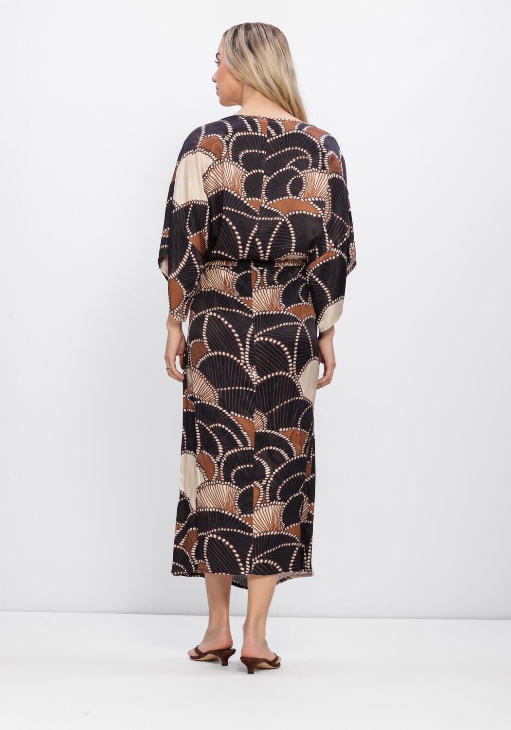 Mehrfarbige/Bunte SUMMUM Kleider DRESS ALL OVER TWILL SATIN - large