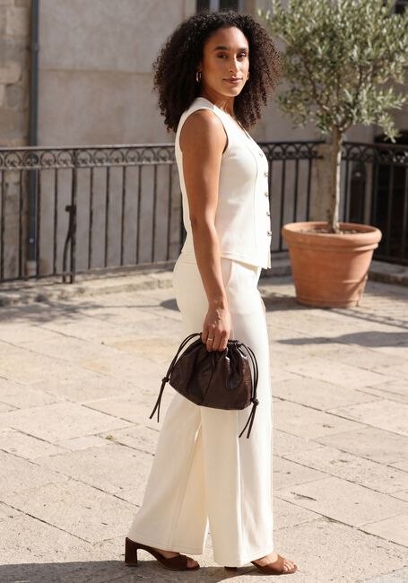 Wei&szlig;e OBJECT Weite Hose OBJNOELLA LISA MW WIDE PANT E  VIP 26 - large