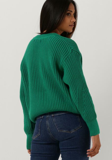 Grüne TOMMY HILFIGER Pullover ORG COTTON BUTTON C-NK SWEATER - large