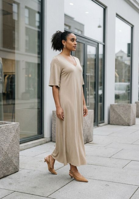 Beige DRYKORN Maxikleid TIVONA - large