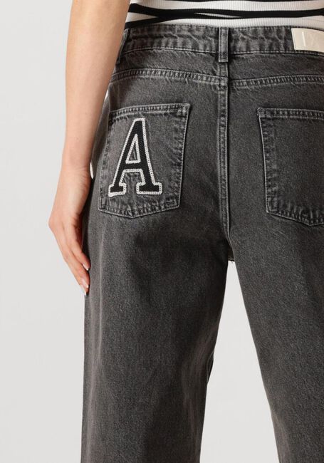 Graue ALIX THE LABEL Straight leg jeans LADIES WOVEN RELAXED DENIM PANTS - large