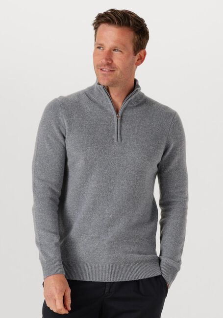 Graue PROFUOMO Pullover PULLOVER HALF ZIP WOOL BLEND - large