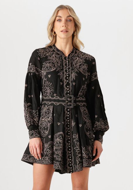 Schwarze SCARLETT POPPIES Minikleid BERITE SHORT DRESS - large