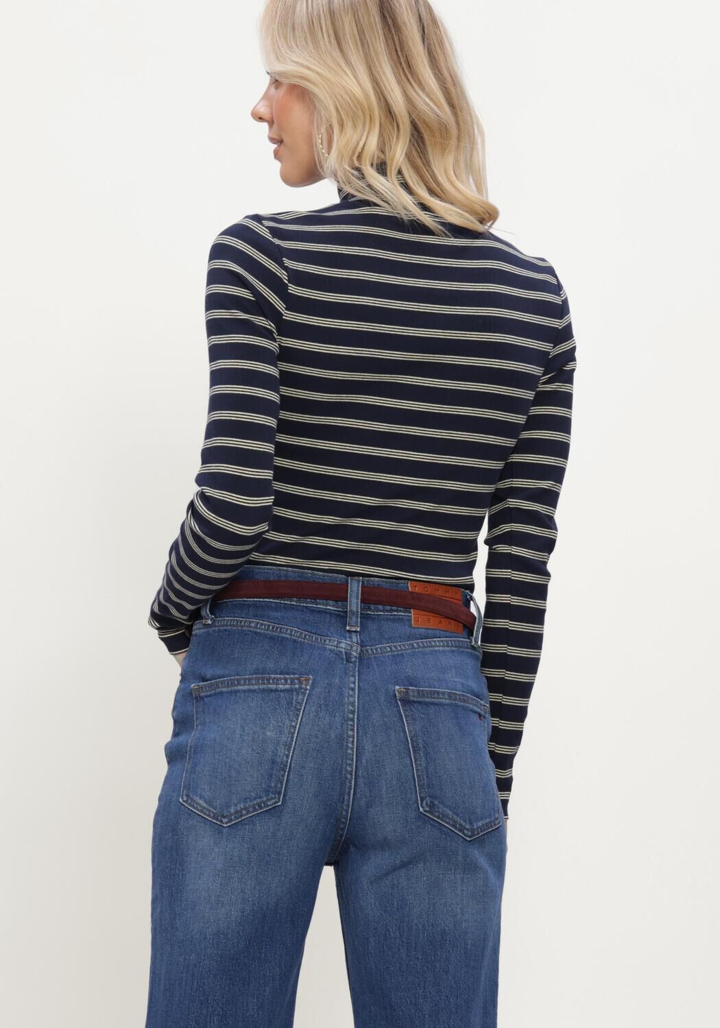Dunkelblau TOMMY JEANS Pullover TJW ESSENTIAL MOCK NECK - large