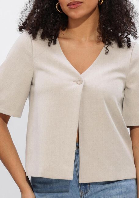 Beige OBJECT Pullover OBJLISA S/S RE TOP - large